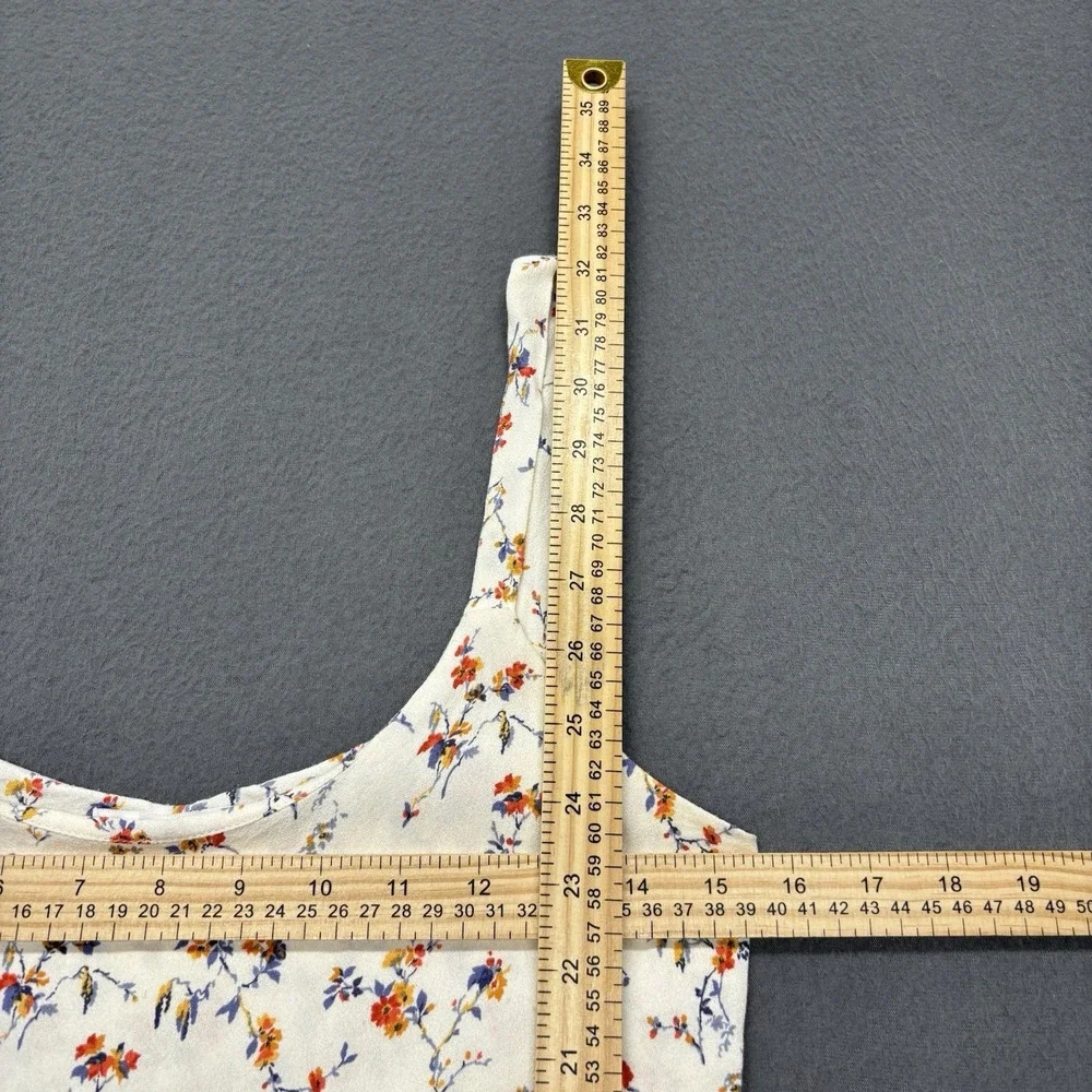 Reformation Pulglia Mini Dress Size 4 Off White Floral Feminine Dainty Romantic